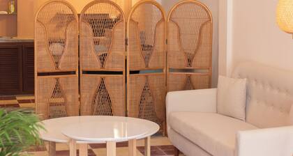 Artsy Cocoon 1-bedroom Khmer-Deco loft in Central Phnom Penh