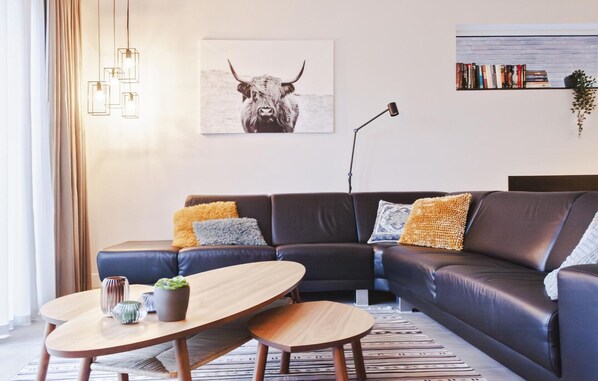 Smart TV, fireplace, stereo
