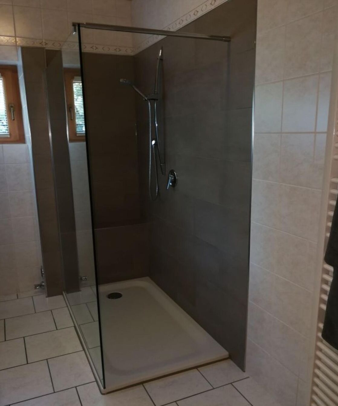 Shower, hair dryer