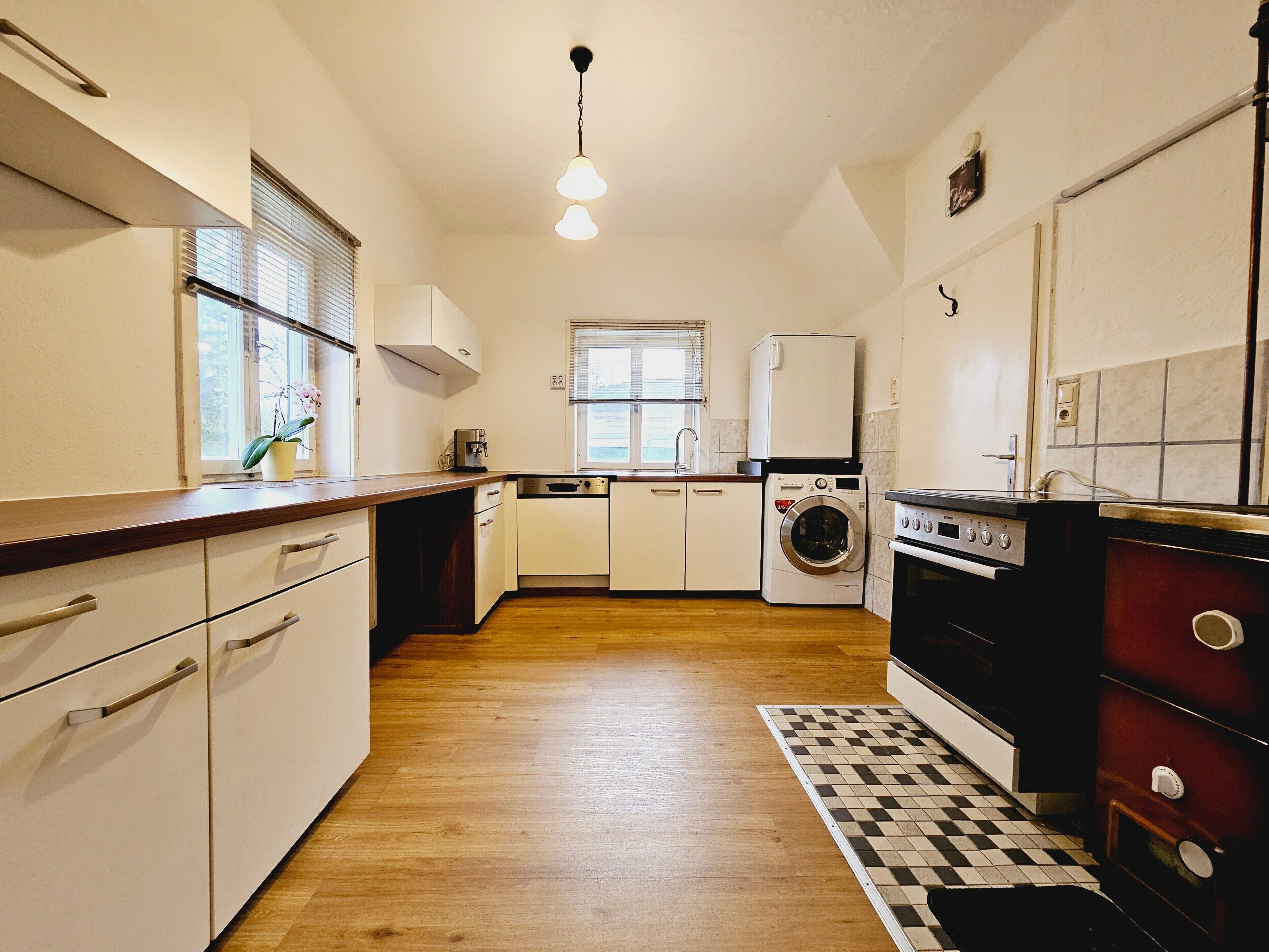 Fridge, oven, stovetop, dishwasher