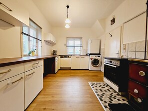 Fridge, oven, stovetop, dishwasher