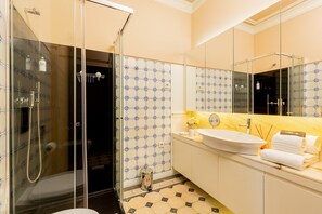 Shower, hair dryer