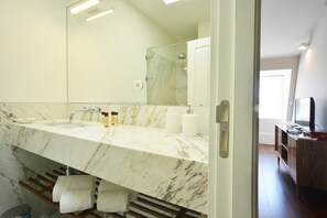 Shower, hair dryer