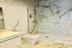 Shower, hair dryer