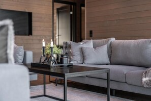 小木屋, 6 間臥室, 無障礙, 露台 | 客廳