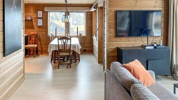 Smart-tv och eldstad