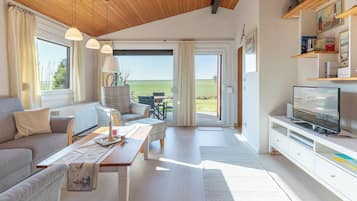 Televisor, reproductor de DVD, llibres i estèreo