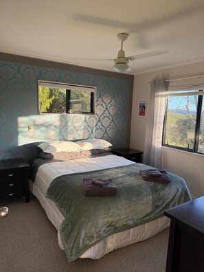 2 bedrooms, iron/ironing board, travel cot, WiFi