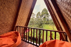 Bamboo Cabin with Bathtub | Balcony