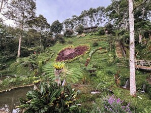 Ullakkohuoneisto, parveke, näköala puutarhaan | Näkymä puutarhaan