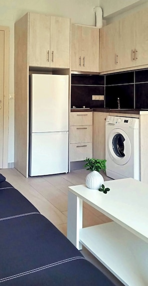 Studio, balkong, hageutsikt | Oppholdsområde