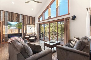 TV, fireplace, offices