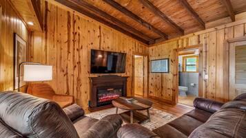 Smart-tv en een open haard