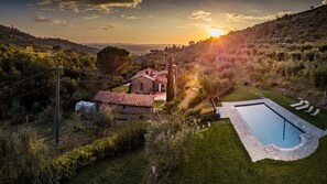 Pool - La Fonte, our quaint little west facing cottage for two people. (Cortona)