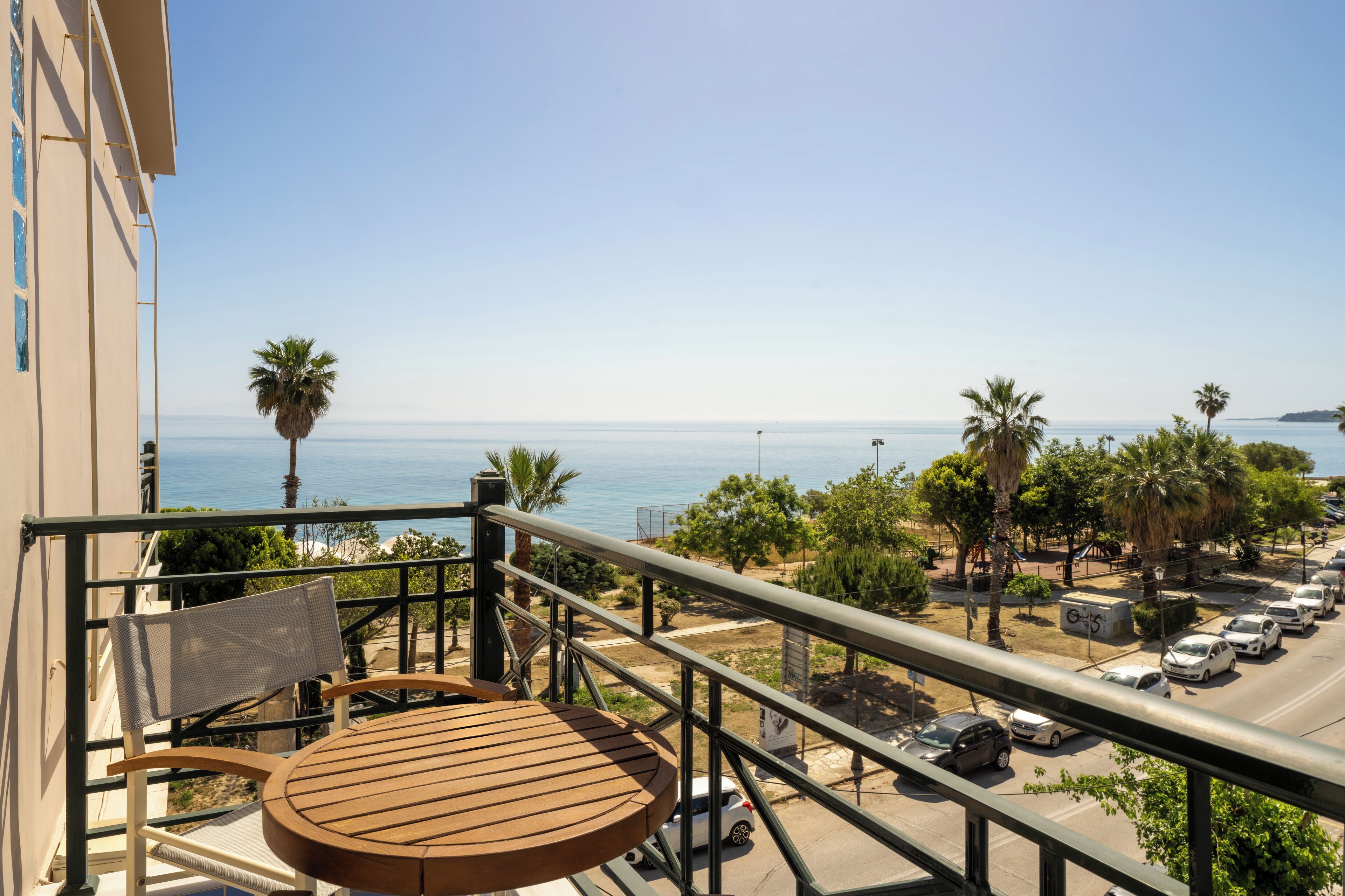 Family Quadruple Room, 2 Queen Beds, Sea View | Terrace/patio