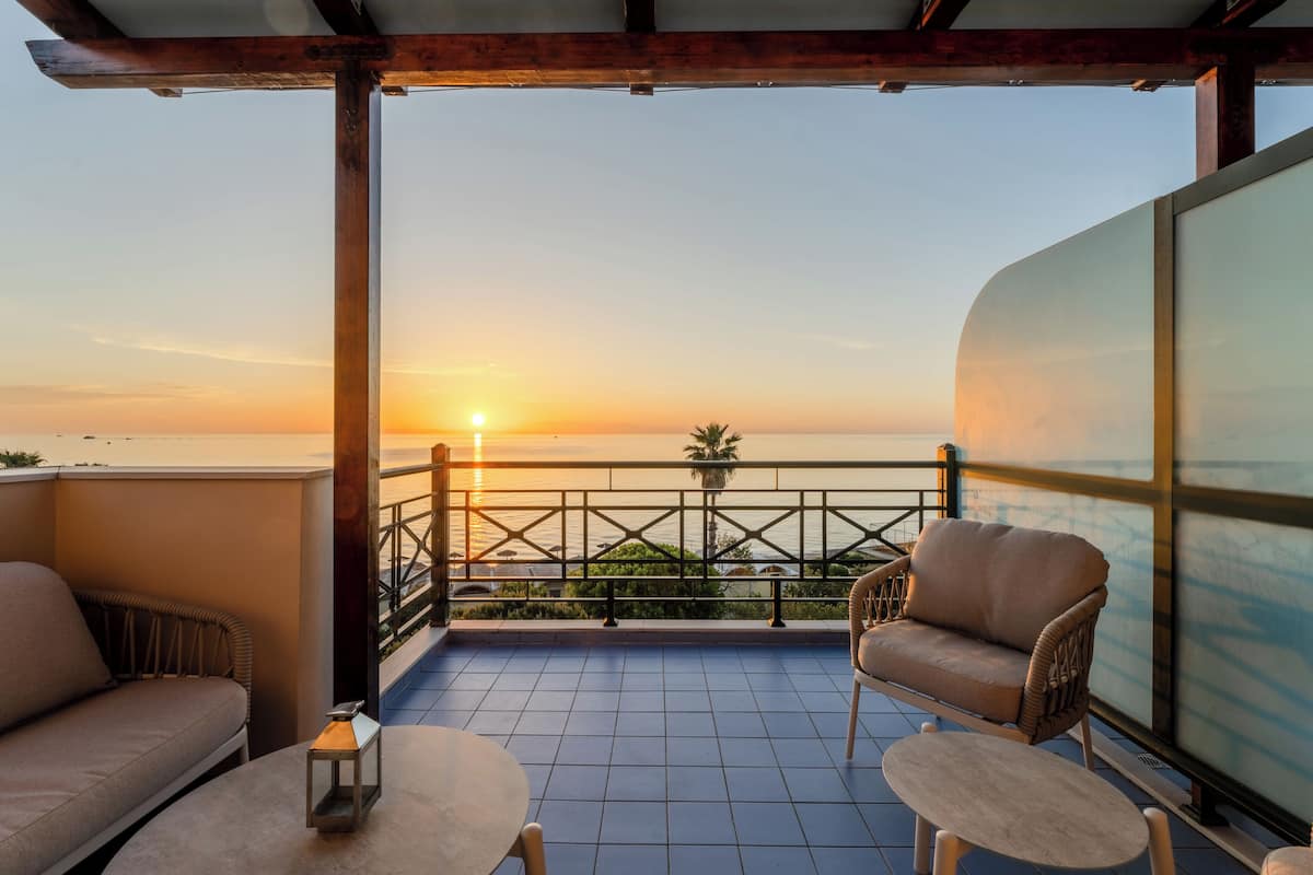 Superior Quadruple Room, Sea View | Terrace/patio