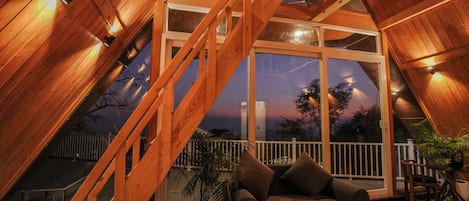 Cottage, vue montagne | Coin séjour