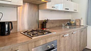 Fridge, oven, stovetop, dishwasher