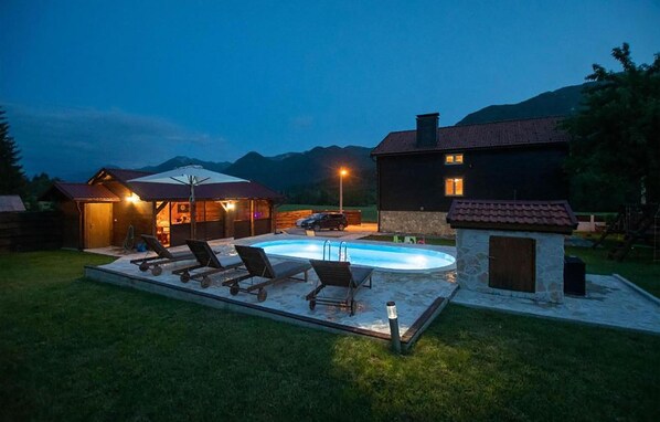 A heated pool