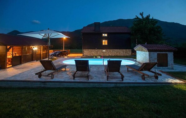 A heated pool