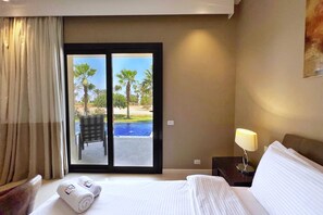 Basic Villa | 3 bedrooms, iron/ironing board, bed sheets - Xuru Stays I Meditative & Blissful 3 BDR Villa @ Ancient Sands Private Pool (El Gouna)