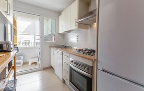 Fridge, oven, stovetop, dishwasher