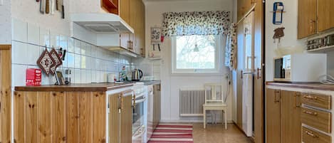Kühlschrank, Mikrowelle, Herdplatte, Geschirrspüler