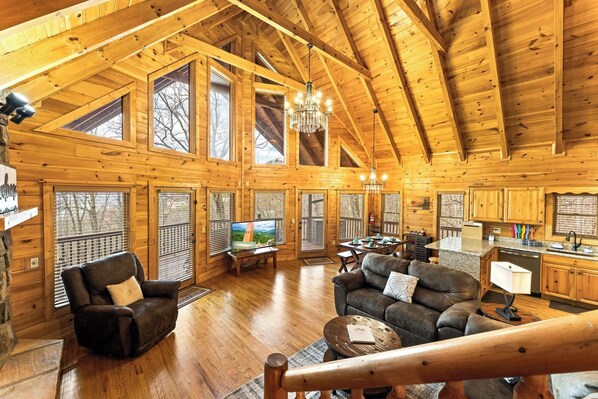 TV, fireplace, video games, offices