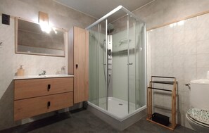 Shower, hair dryer