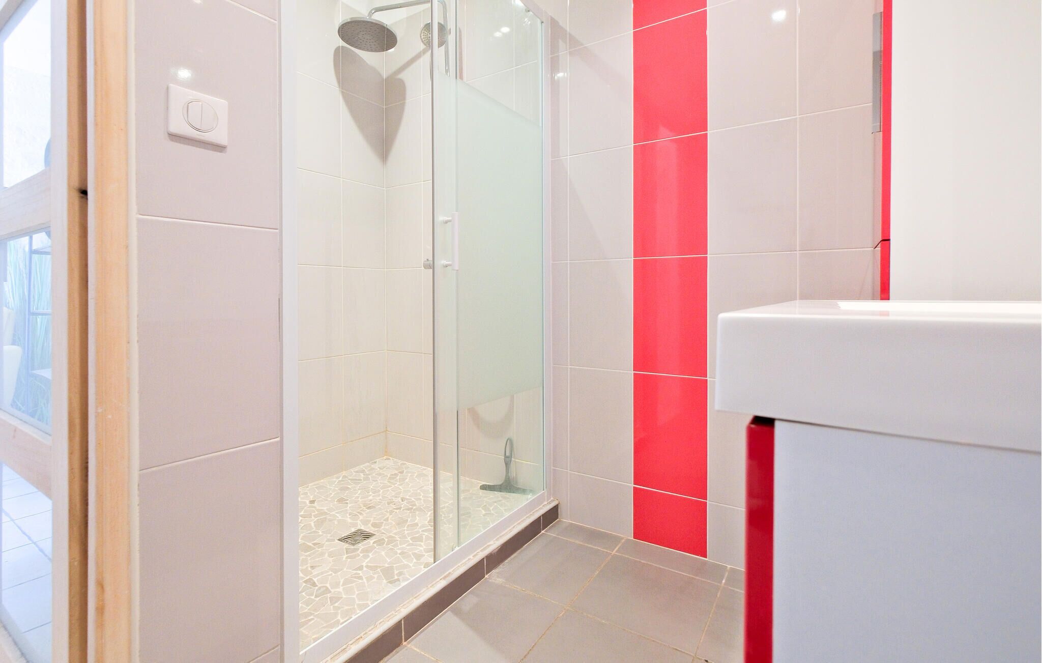 Shower, hair dryer