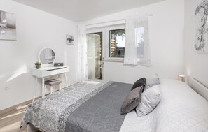 1 bedroom, iron/ironing board, travel crib, free WiFi