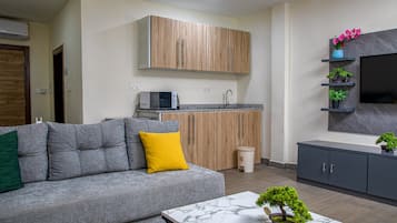 Comfort Studio, 1 Double Bed, Air conditioning, Ocean View | Room amenity