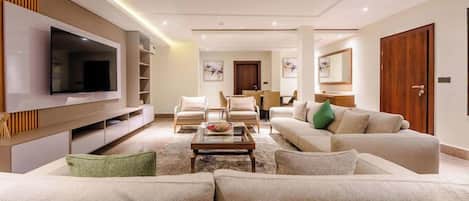 Economy Apartment, Balcony, City View | Living area