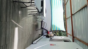 Outdoor banquet area