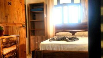 Desk, blackout curtains, soundproofing, iron/ironing board