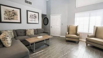 Télévision, cheminée, jeux vidéo, livres