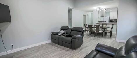 TV, fireplace, video games, books