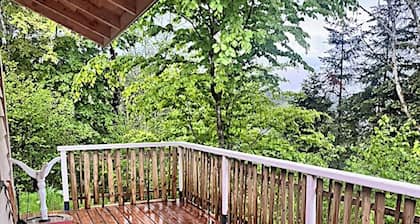 Cosy self-catering cottage, near the center of Le Chambon-sur-Lignon, on the edge of a forest