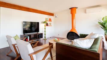 TV, fireplace, stereo