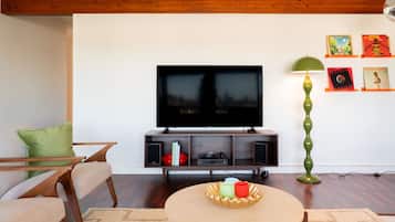 TV, fireplace, stereo