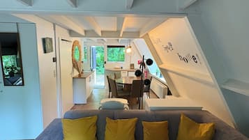 TV, DVD player, table tennis, books