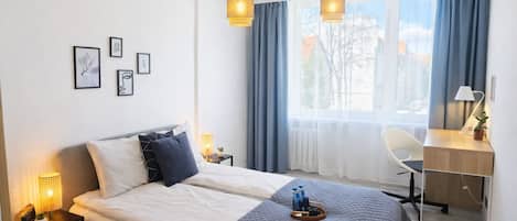 Căn hộ dành cho gia đình, quang cảnh thành phố | 1 phòng ngủ, két bảo mật tại phòng, trang trí khác biệt
