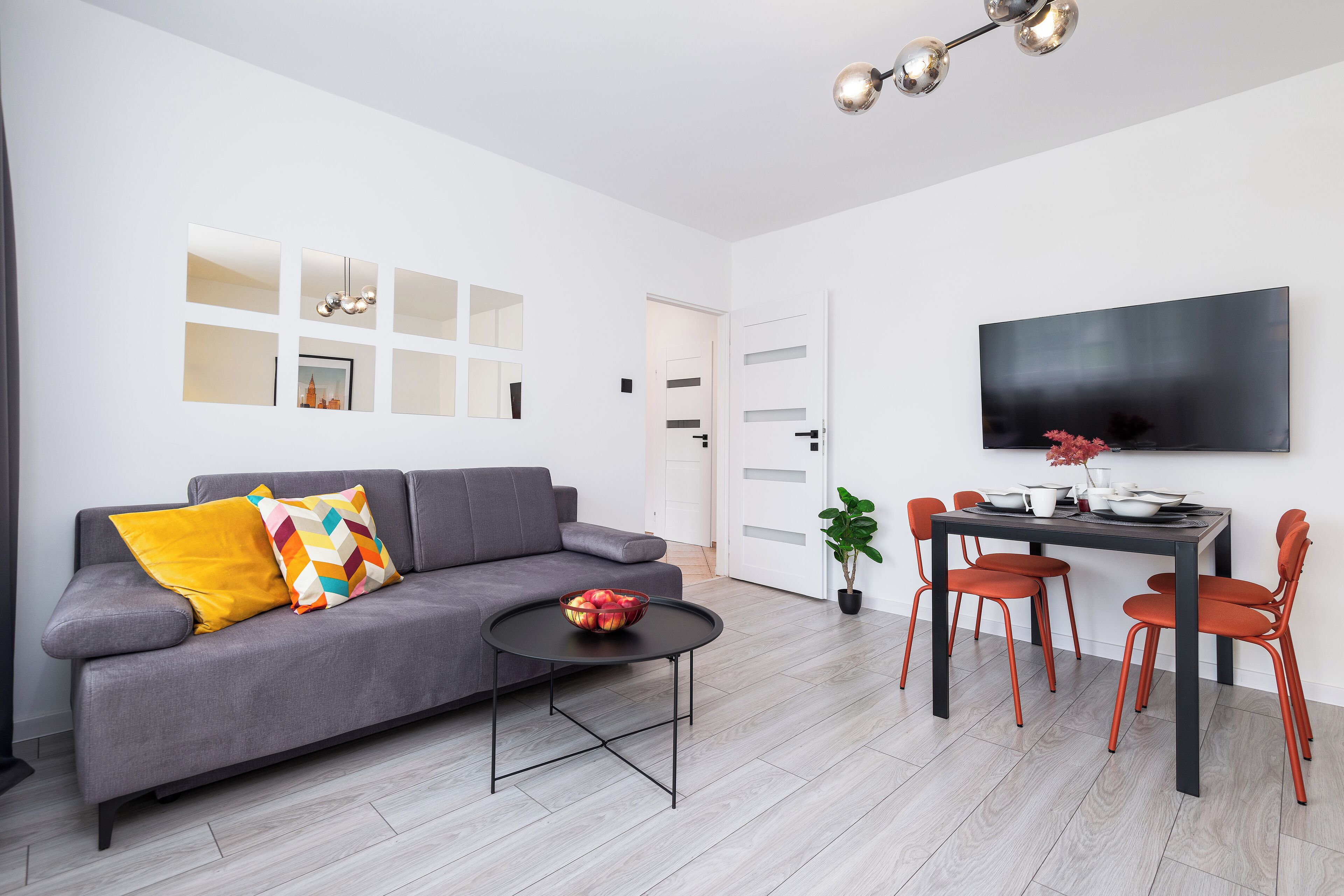 Family Apartment, City View | Living area | 50-inch Smart TV with cable channels, Netflix, streaming services