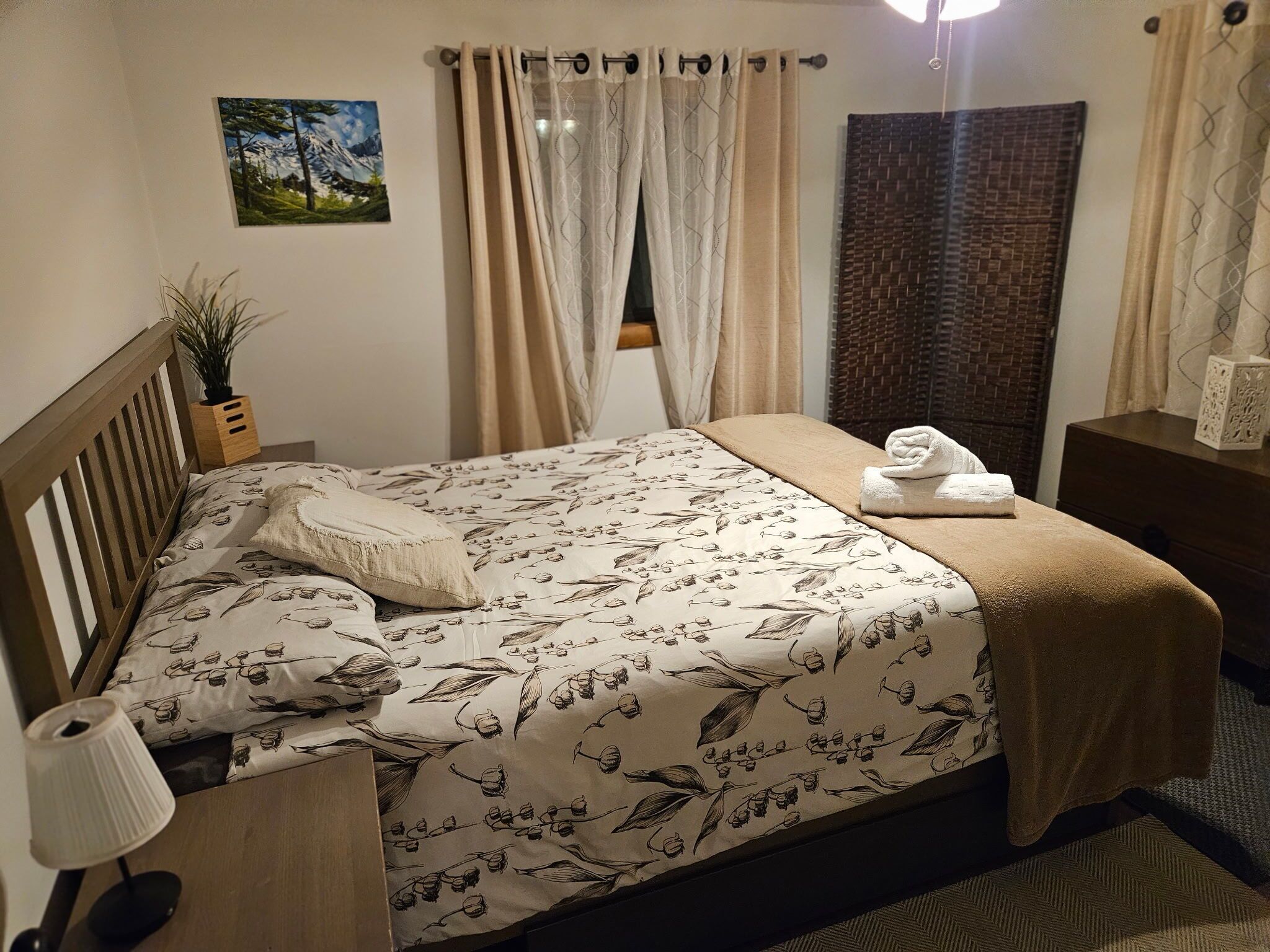 4 bedrooms, iron/ironing board, WiFi, bed sheets