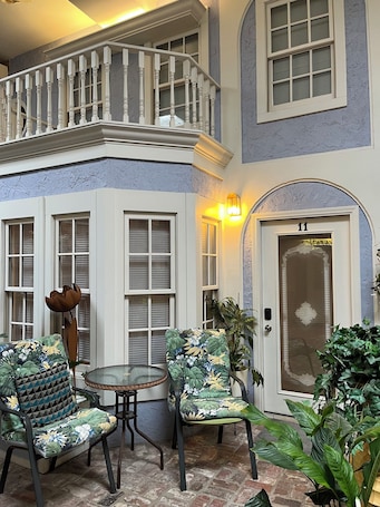 Terrace/patio. #11 2-bedroom apartment in historic Lorain, across from Palace Theatre.