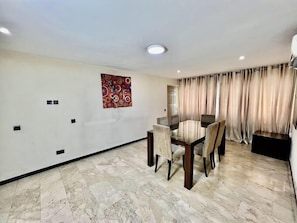 Classic Apartment, Balcony, City View | Dining room - The Emem Apartment (Lagos)