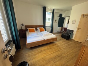 1 bedroom, desk, laptop workspace, iron/ironing board