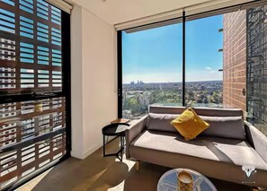 City Apartment, 1 Bedroom (NSL010) | Living area | Flat-screen TV - Kozyguru |St Leonards | 1 Bed Best Location & View (St Leonards)