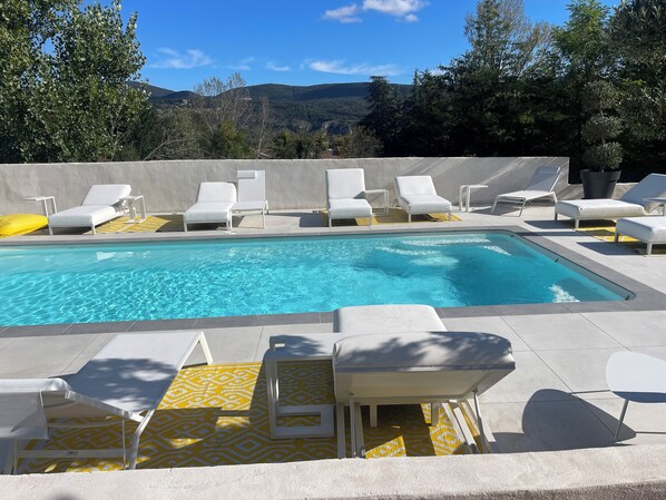 Outdoor pool, a heated pool