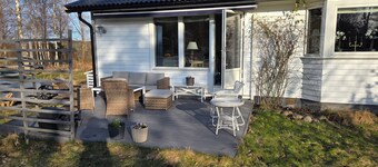 Great cabin - right by the sea in a scenic area.